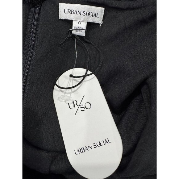 URBAN SOCIAL Women Black Mini Velvet Strapless Dress SMALL - Picture 5 of 5